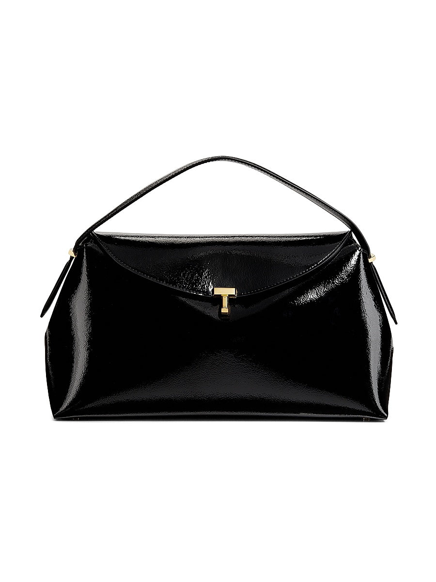 T-Lock Naplack Leather Top Handle Bag