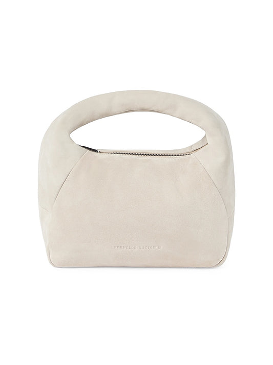 Duo Small Top Handle Bag in Soft Suede