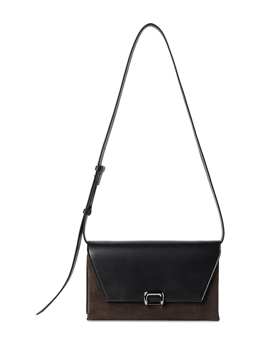 Sartorial Crossbody Bag in Suede and Calfskin