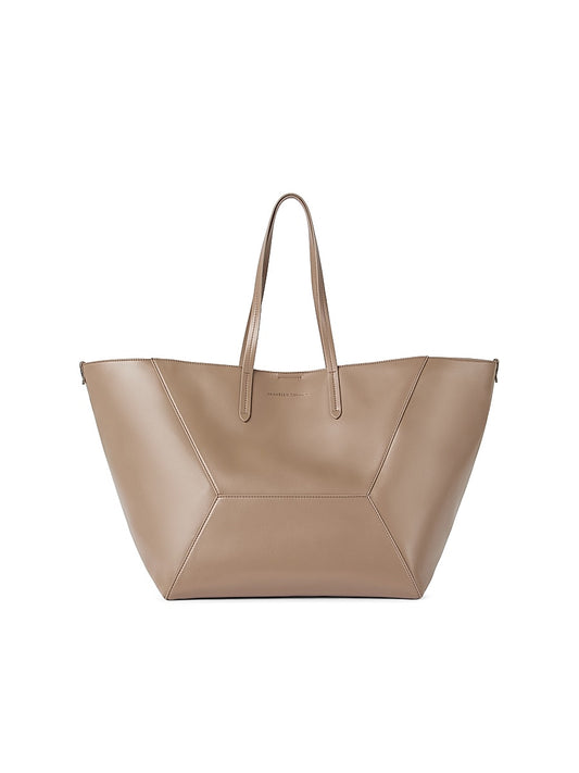 Duo Large Tote Bag in Calfskin with Monili