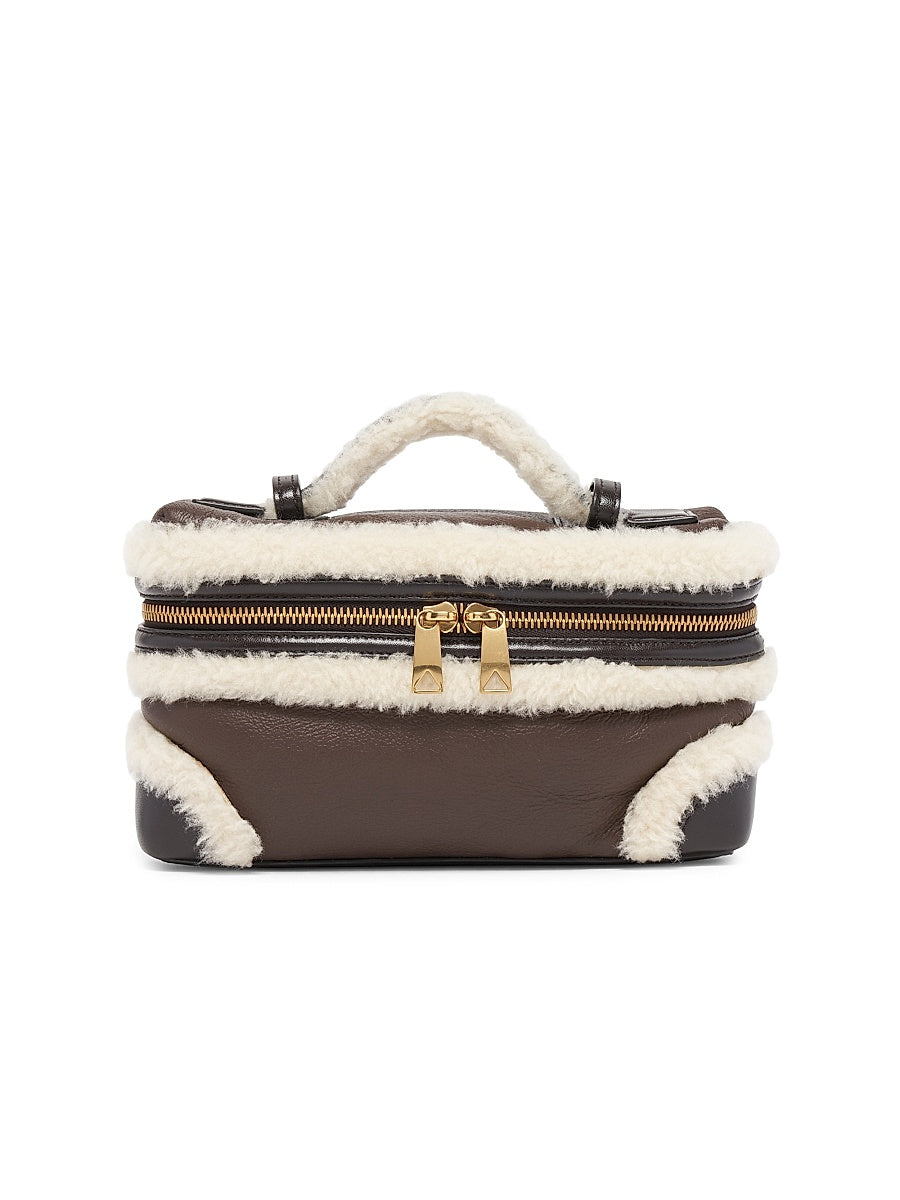 Bang Bang Shearling-Trimmed Vanity Case