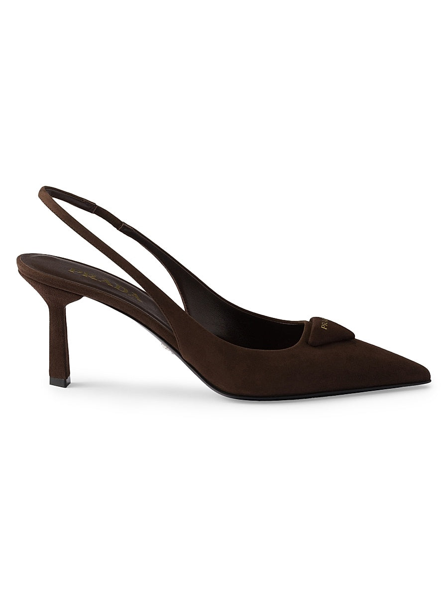 Suede 75MM Slingback Pumps