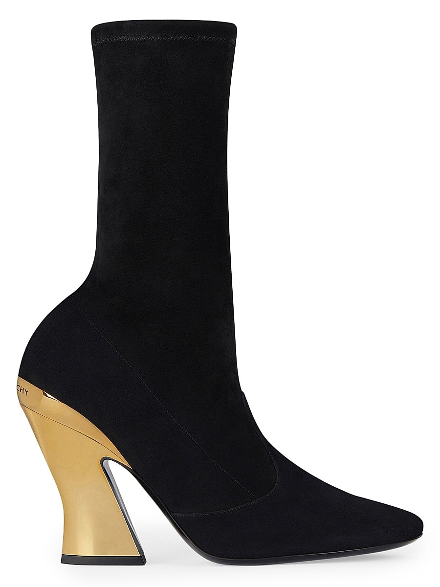 Sculpted Ankle Boots in Suede