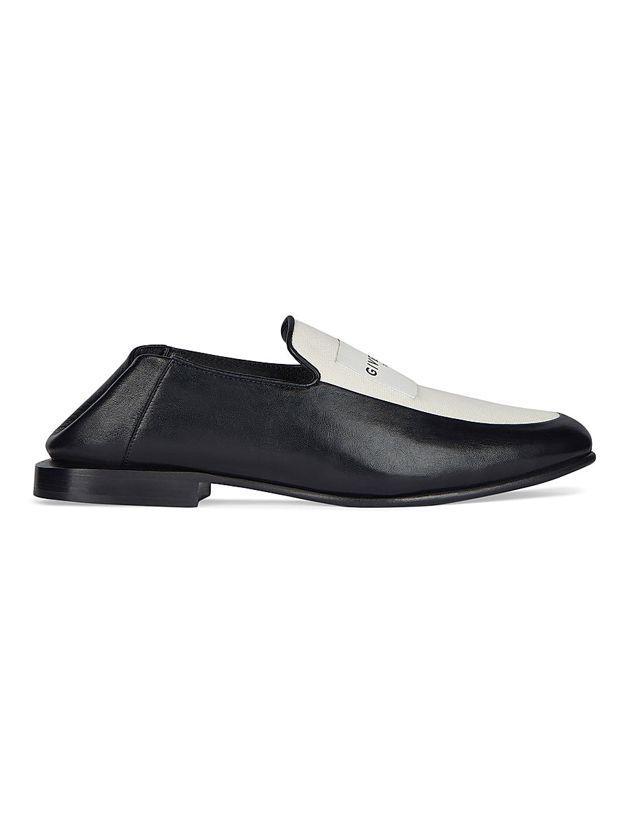 Label Loafers in Leather and Canvas