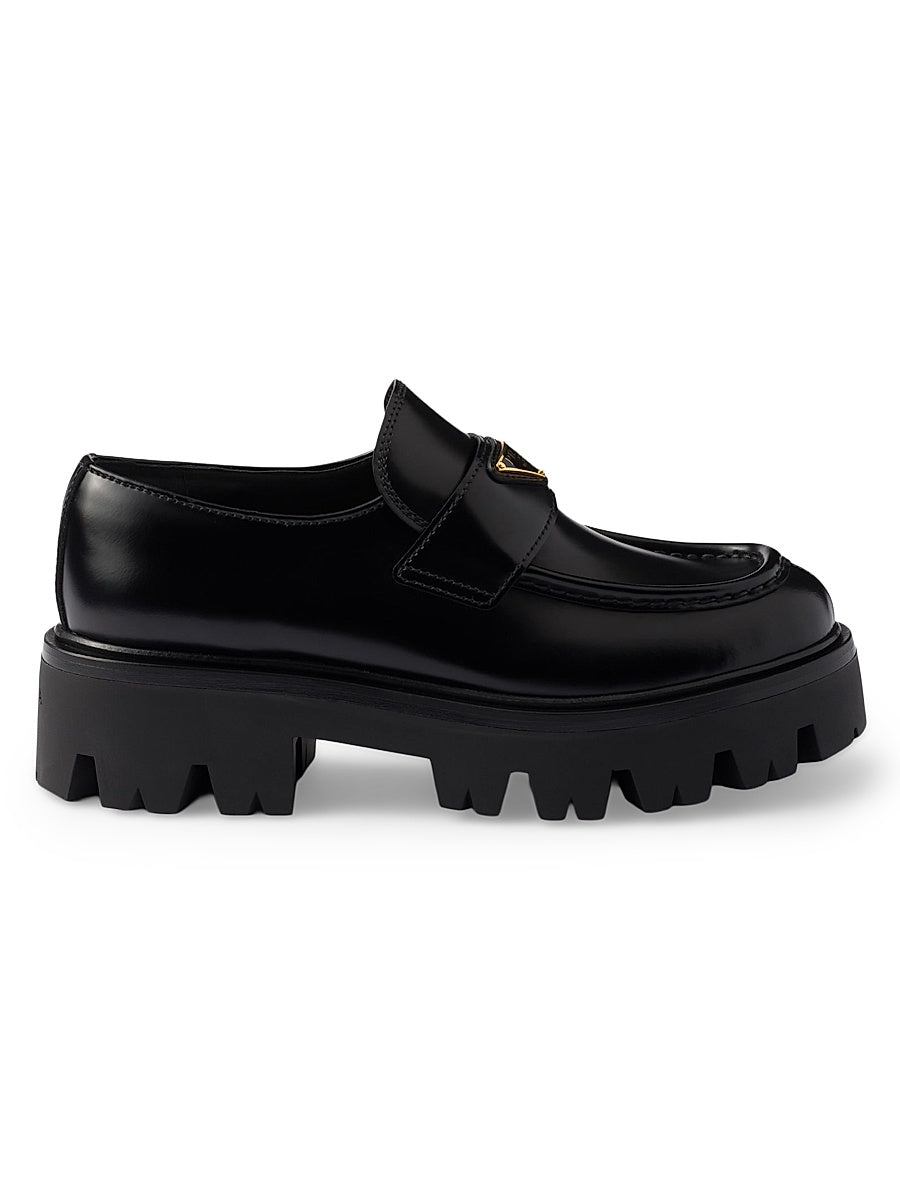 Brushed Leather Loafers