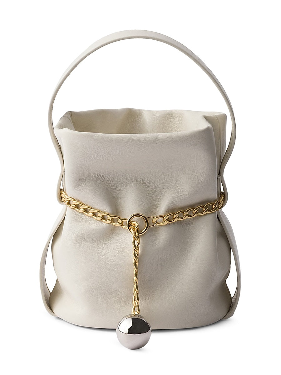 Petit Sac Noir Nappa Leather Mini-Bucket Bag