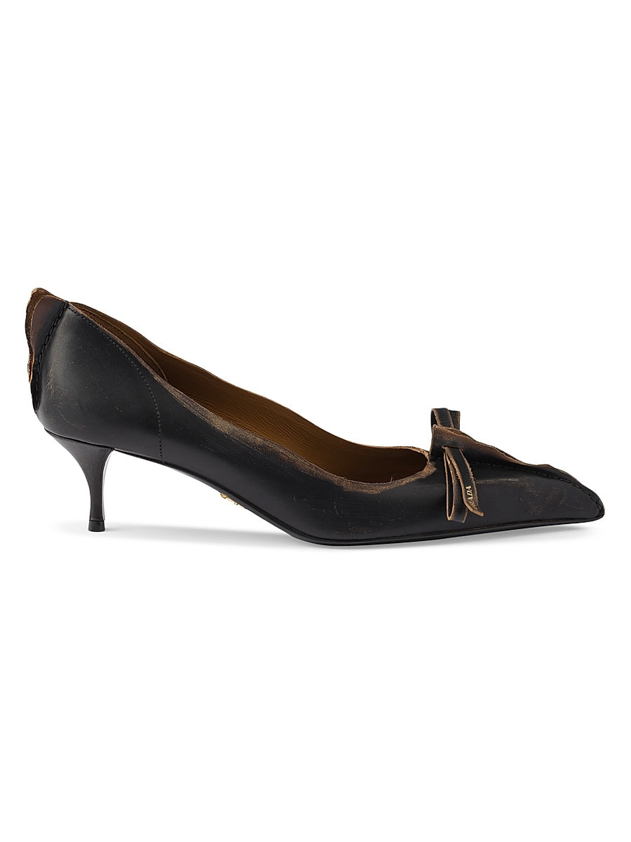 Antiqued Leather Pumps