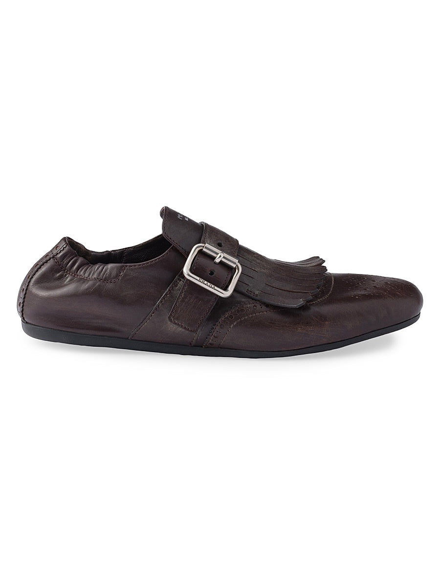 Shuffle Fringed Monk Strap Shoes