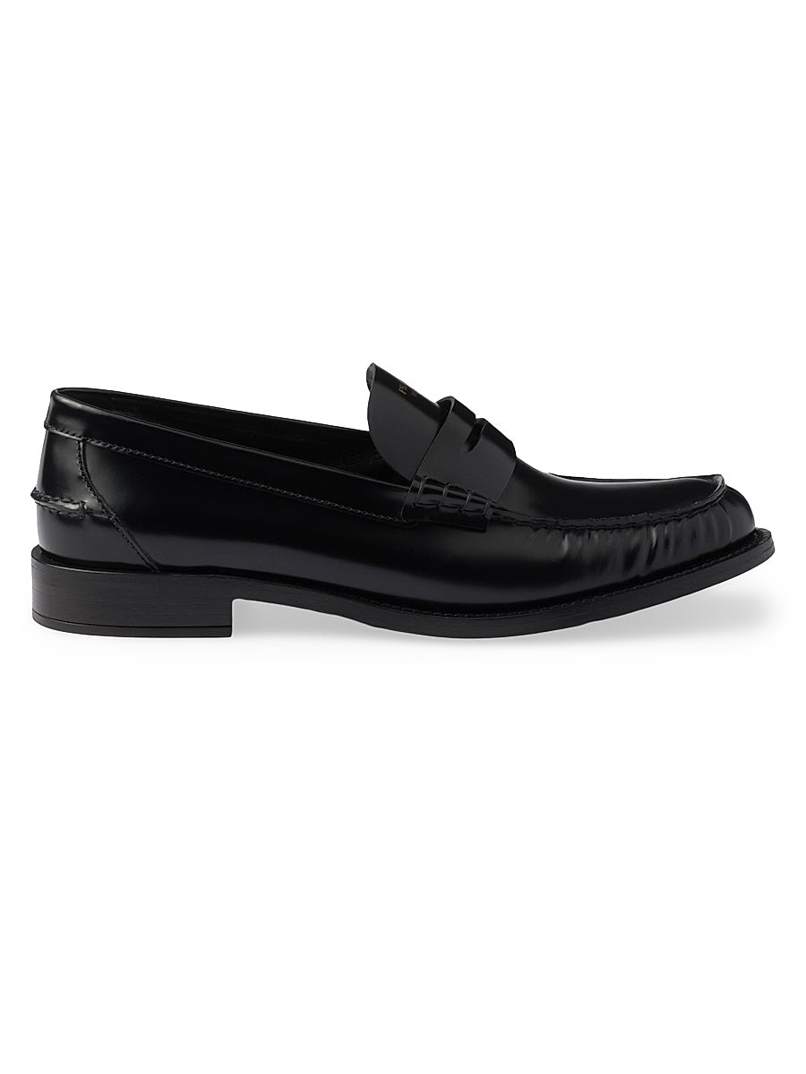 Brushed Leather Loafers