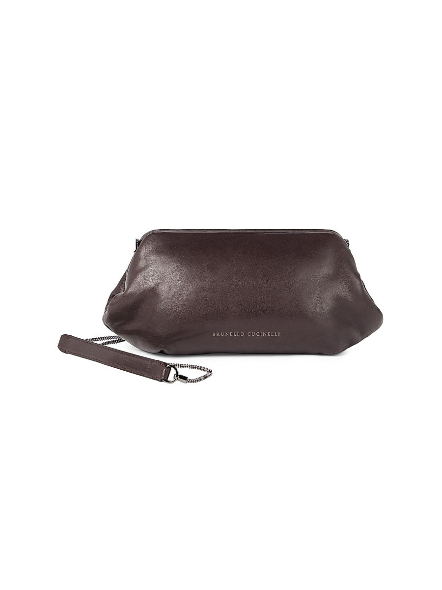 Eclipse Clutch Bag in Glossy Nappa Leather
