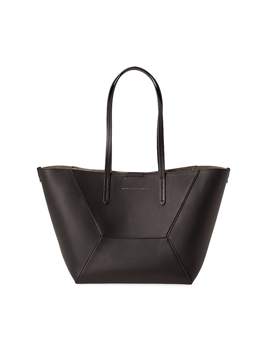 Duo Small Tote Bag in Calfskin with Monili