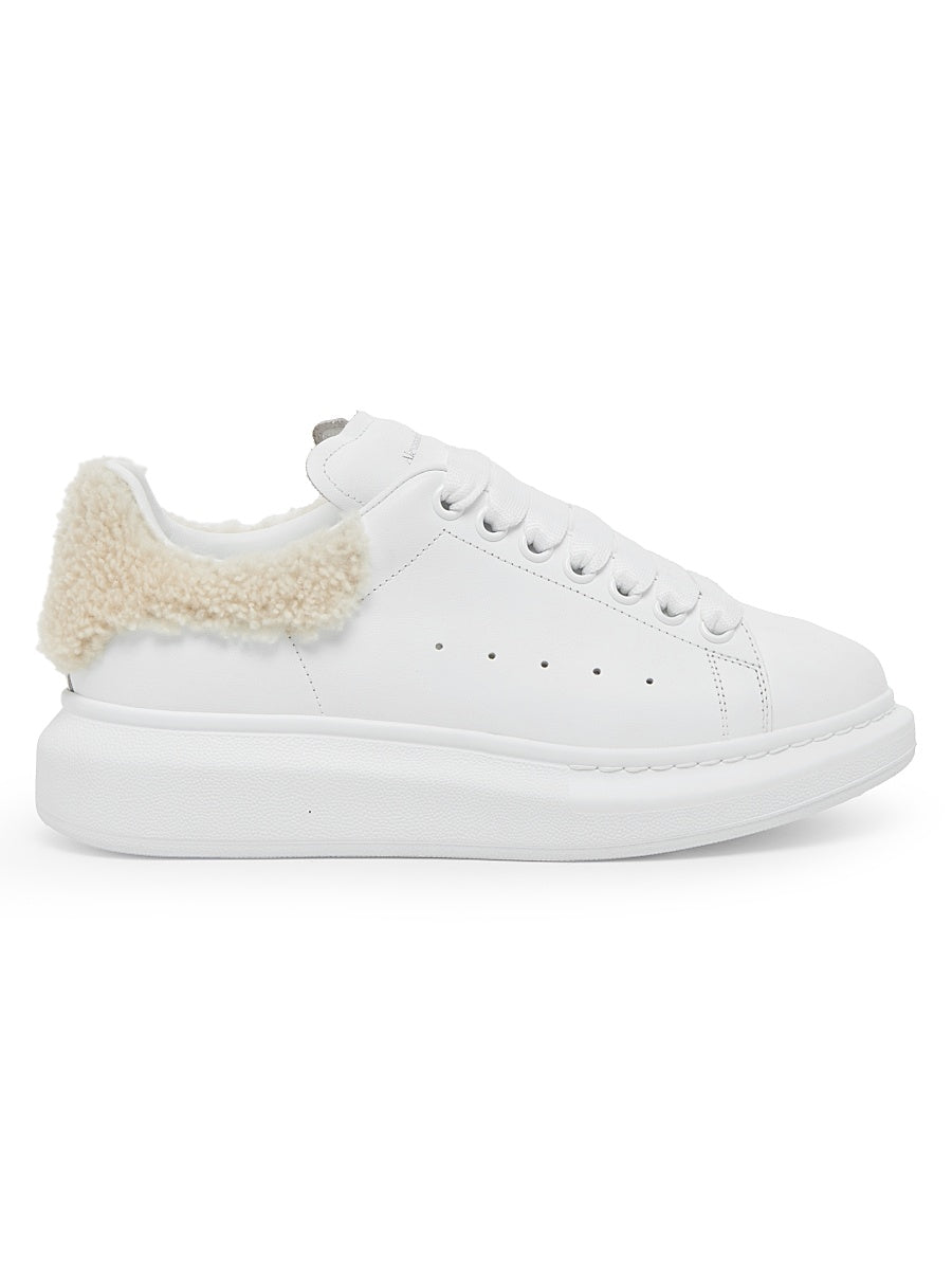 Leather & Shearling Low-Top Sneakers