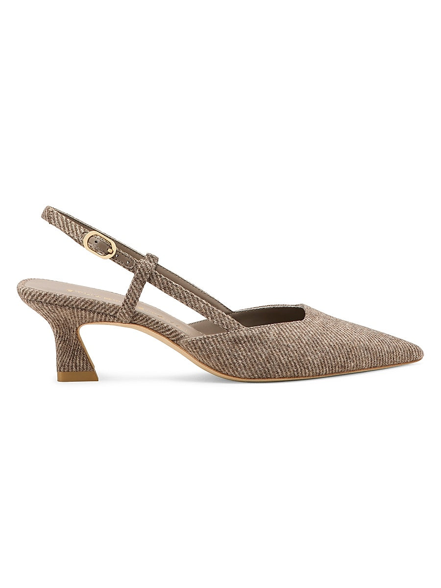 Vinnie 50MM Twill Slingback Pumps