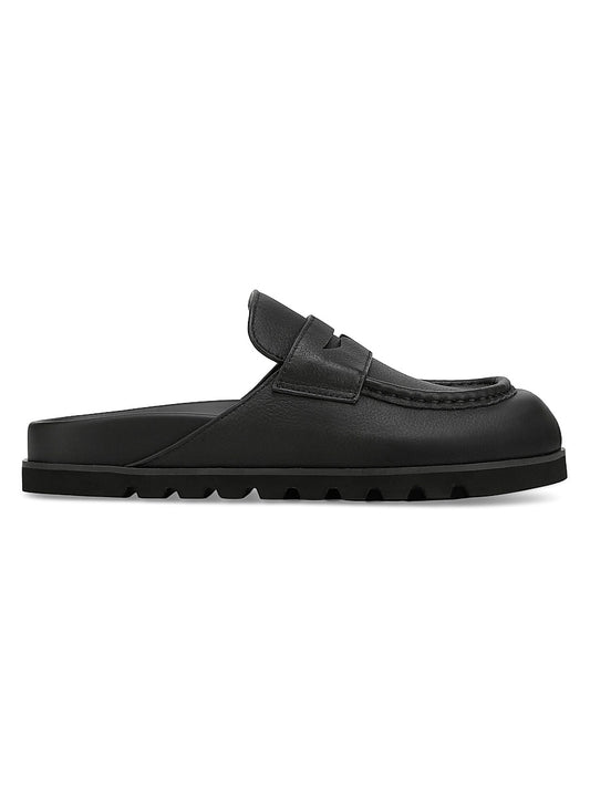 Cord Pebble Leather Mules