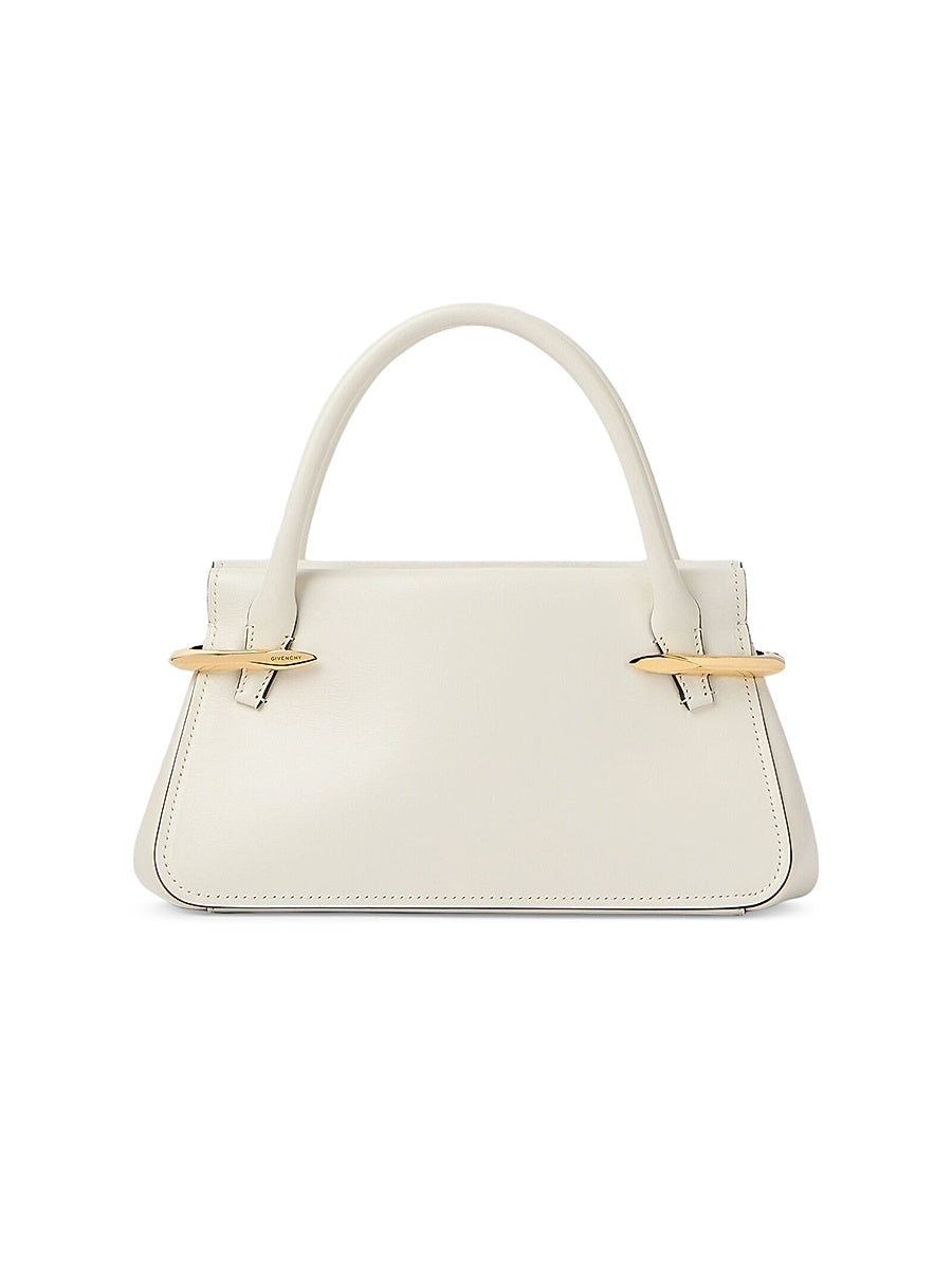 Mini Pinch Top Handle Bag in Leather