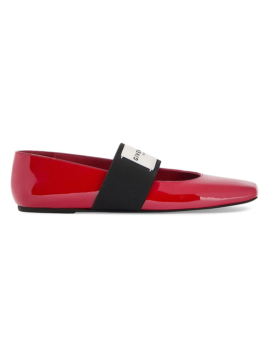 Sliced Square Ballerinas in Patent Leather