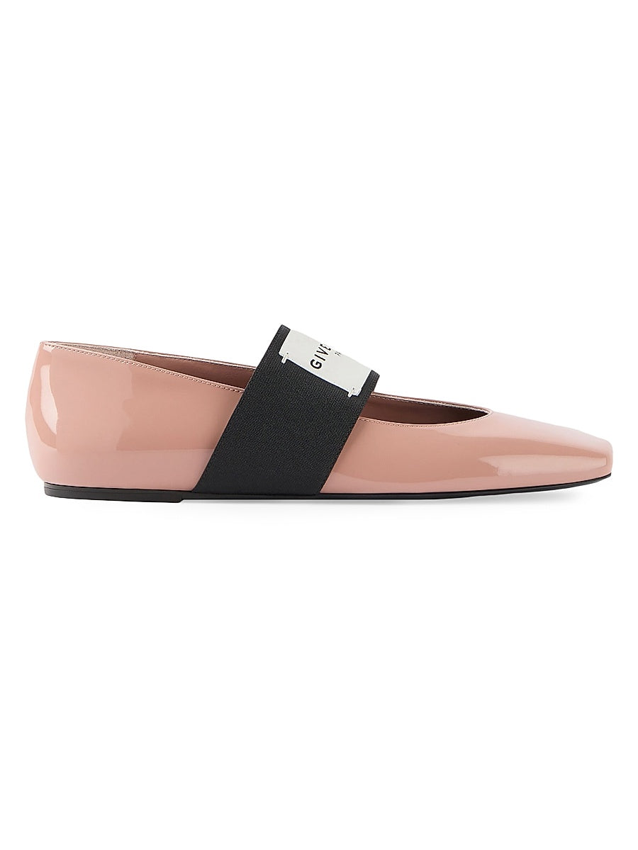 Sliced Square Ballerinas in Patent Leather