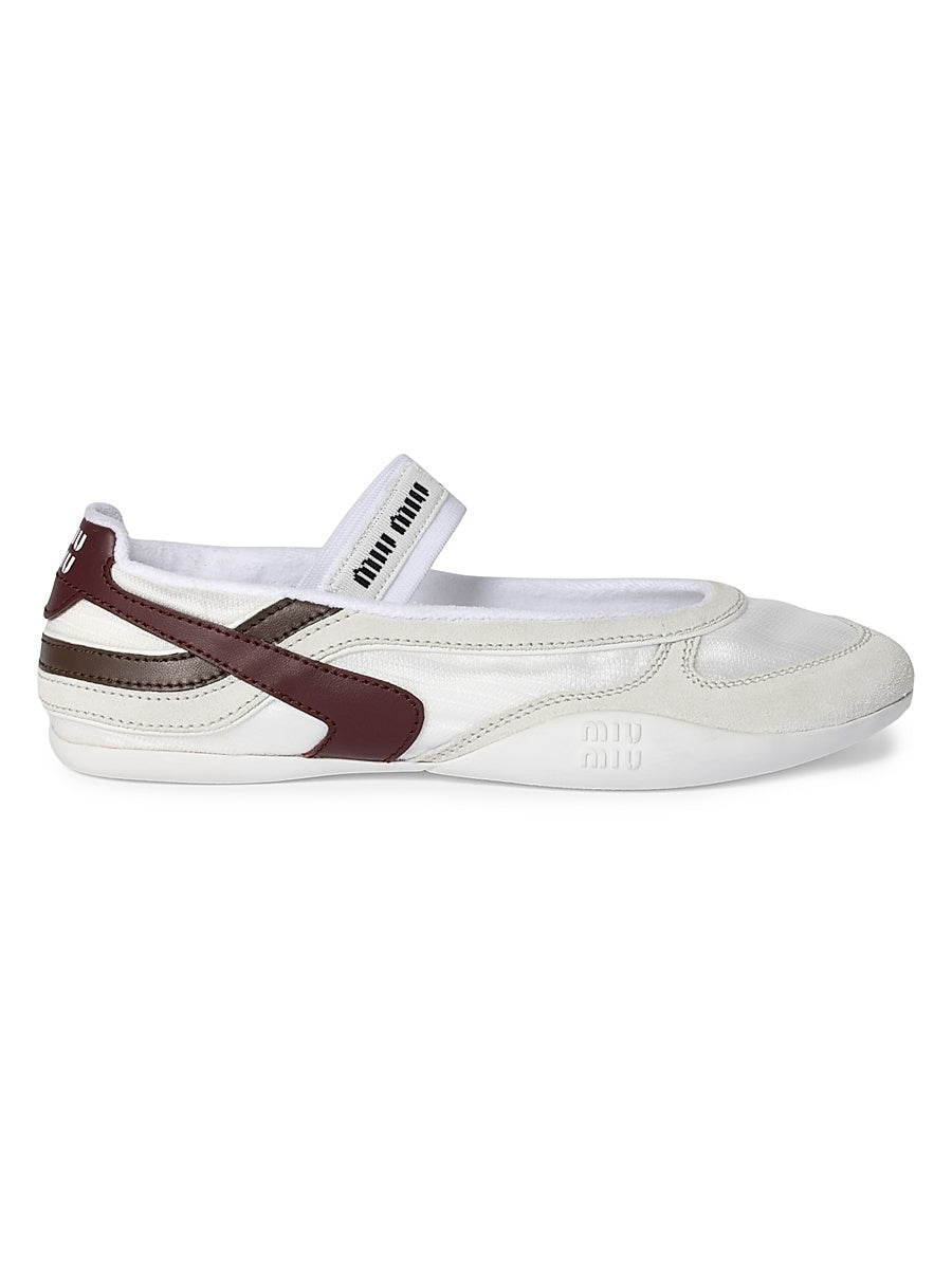 Gymnasium Technical Fabric and Suede Ballerinas