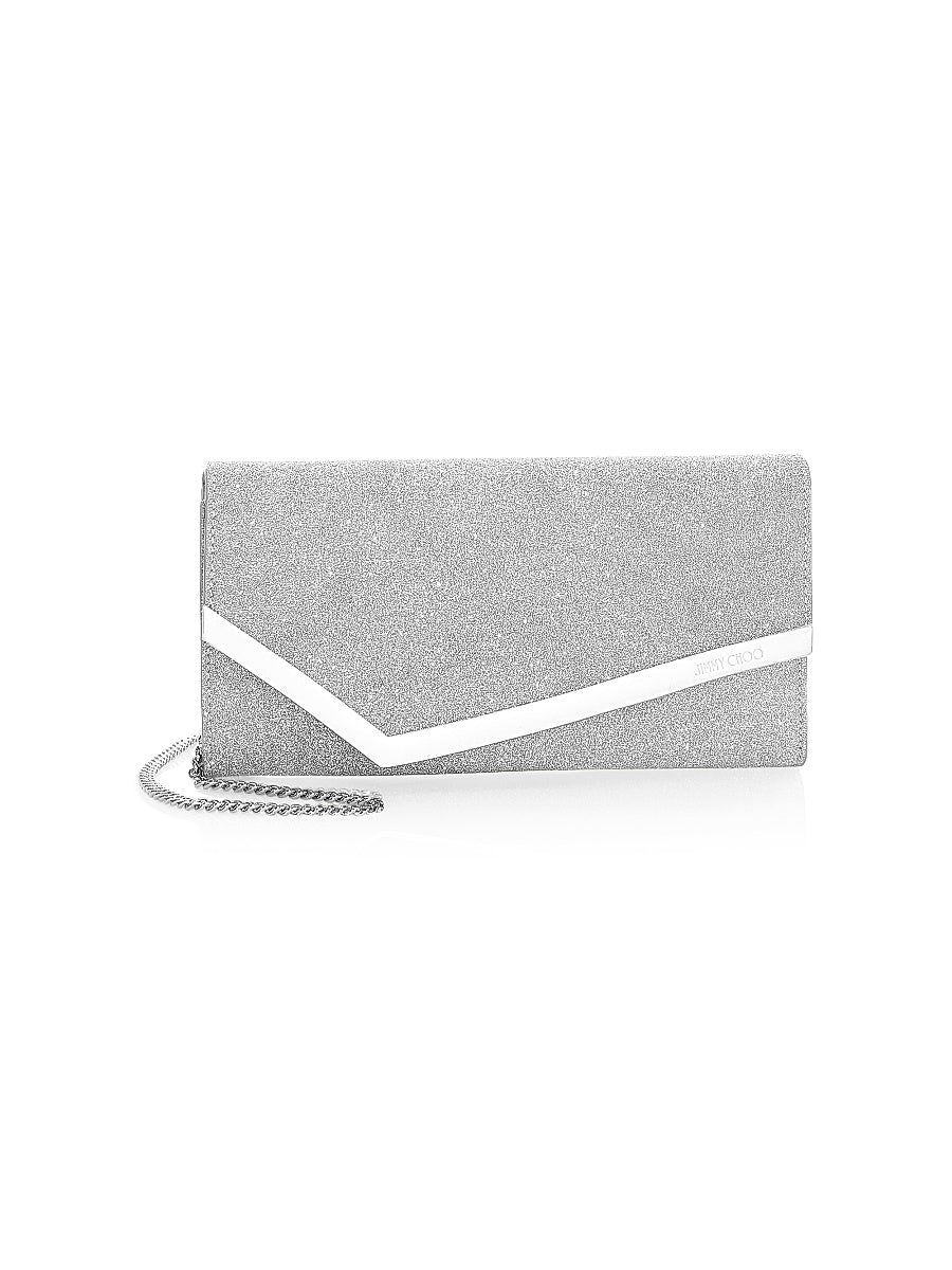 Emmie Glitter Leather Clutch
