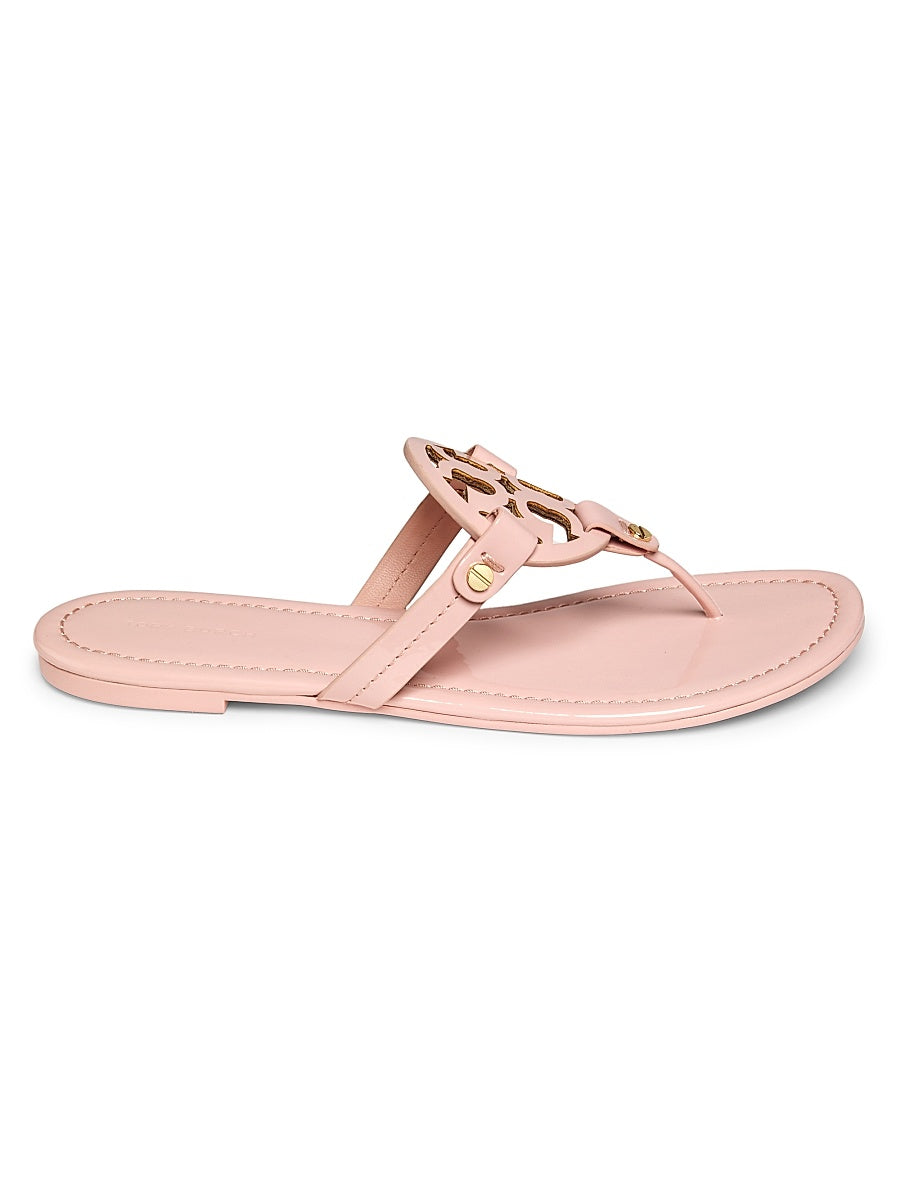 Miller Patent Leather Thong Sandals