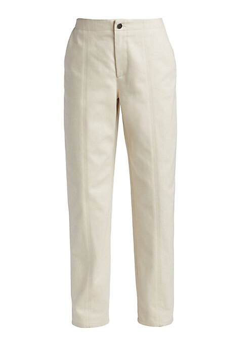 Chic Elongated Cotton Trousers