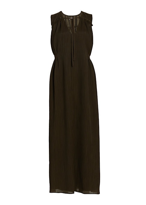 Pleated Tent Shift Dress
