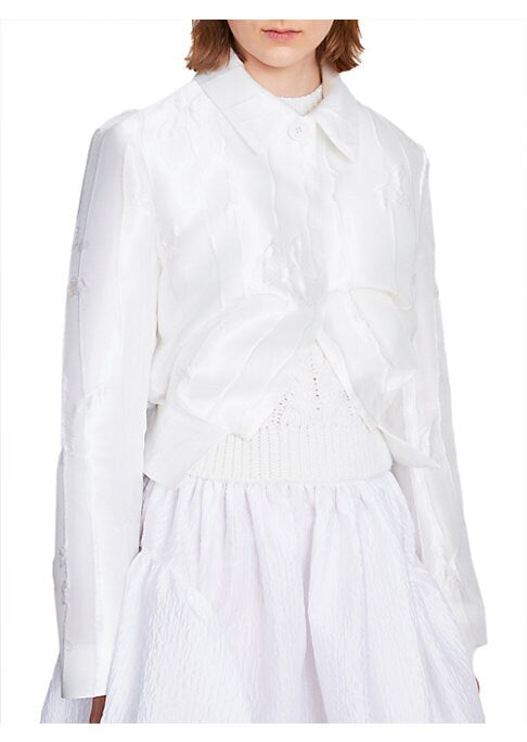 Satin Floral Bow Jacket