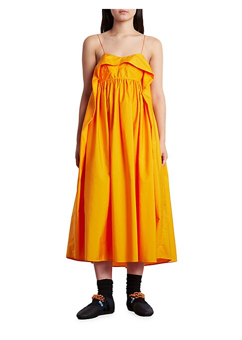 Draped Elegance Midi Dress