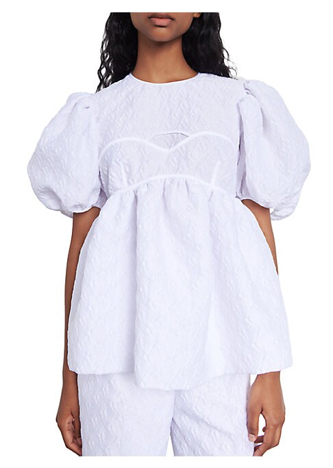 Romantic Puffed Peplum Top