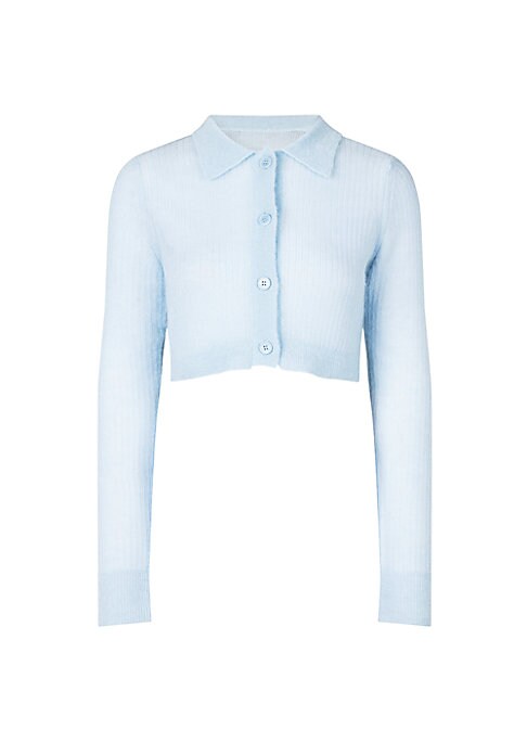 Chic Cropped Mohair Cardigan