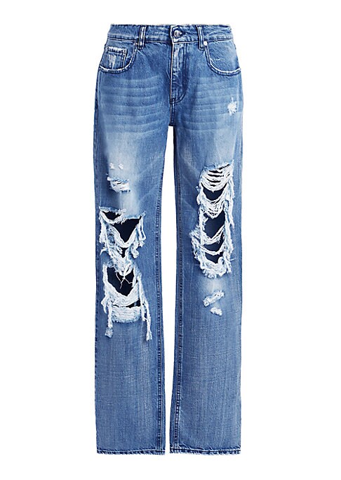 Distressed Low Rise Denim