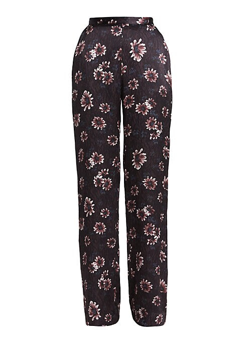 Floral Luxe Silk Trousers