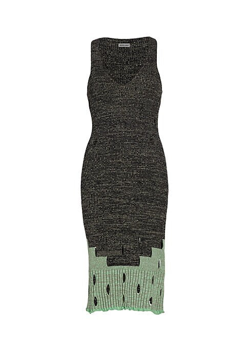 Ruffled Cut-Out Midi Dress
