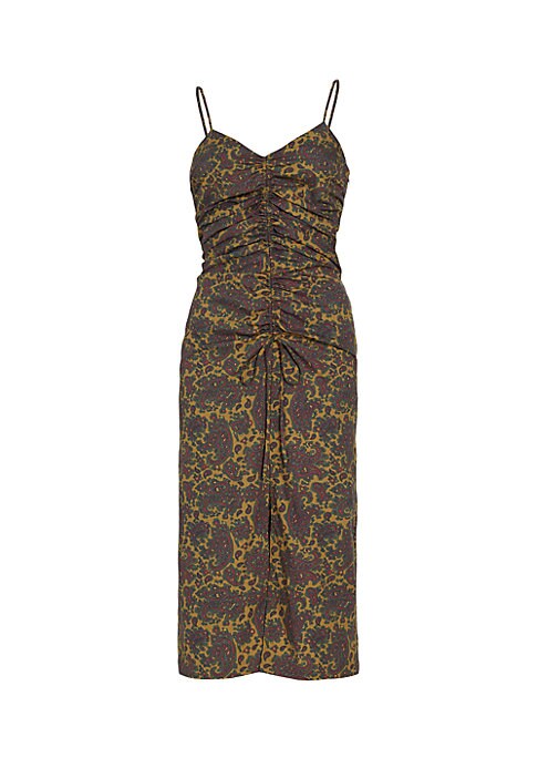 Paisley Slit Midi-Dress