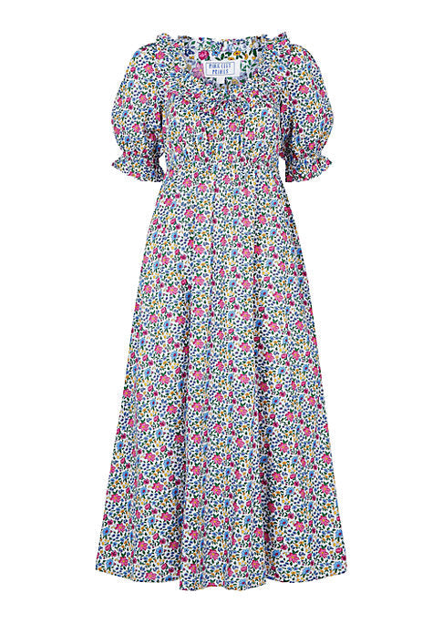 Rose Floral Midi Dress