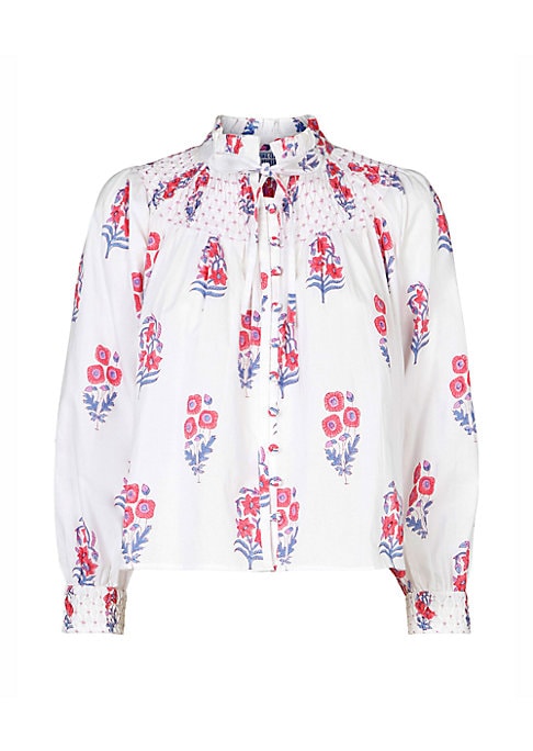 Breezy Block Print Blouse