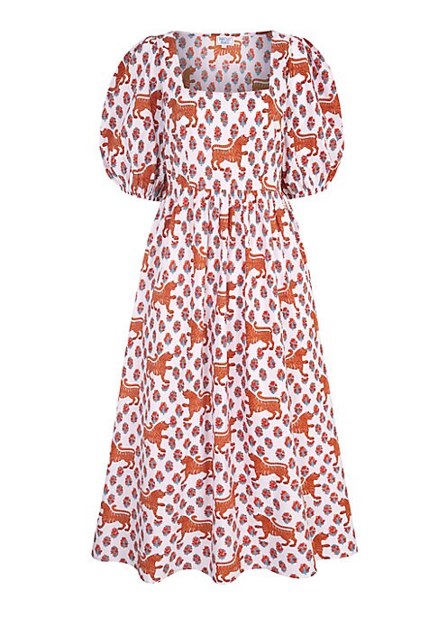 Autumn Tiger Midi Dress