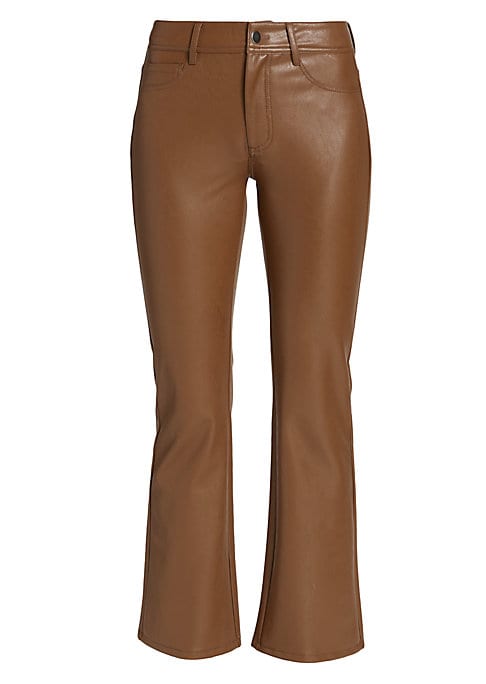 Chic Faux Leather Flares