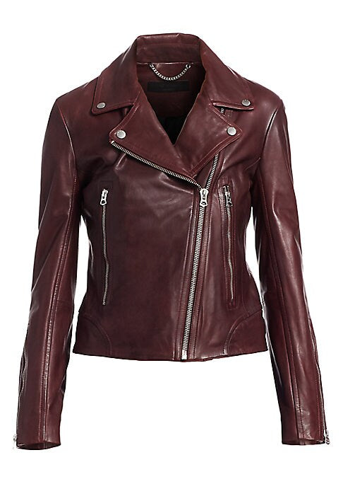 Asymmetrical Leather Rider Jacket