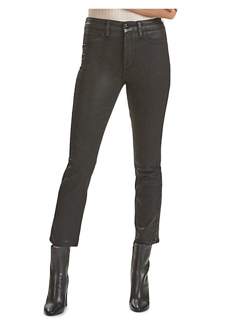 Coated Ankle Skinny Jeans