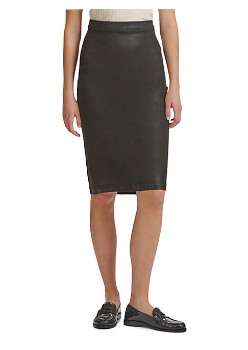 Coated Chic Pencil Skirt