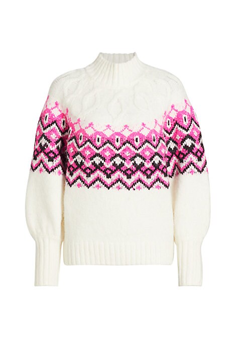 Colorful Knitted Mock Sweater