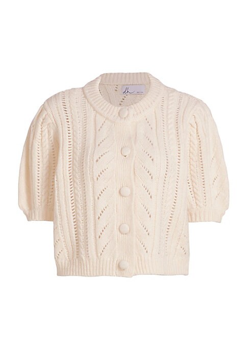 Puff Sleeve Pointelle Knit