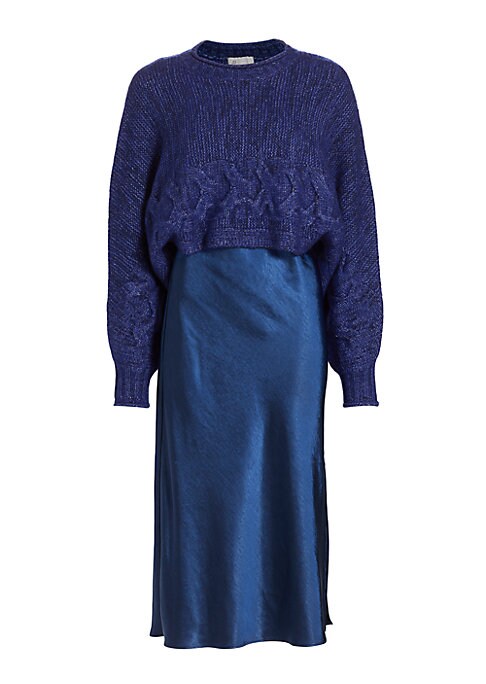 Knit & Satin Elegance