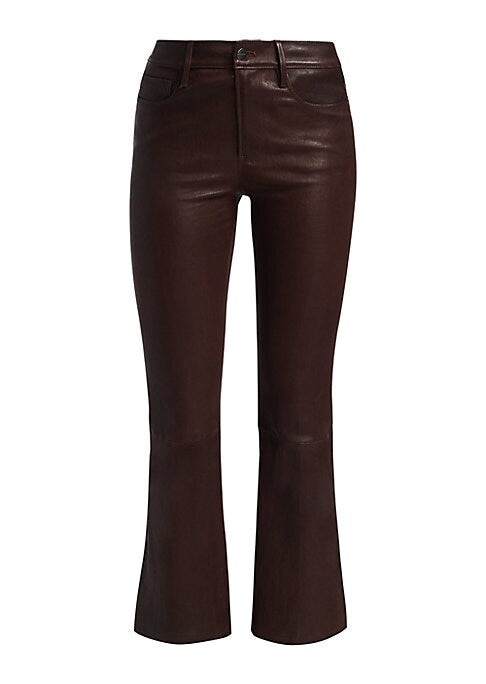 Chic Leather Bootcut Trousers