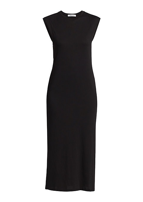Pima Side Slit Midi Dress