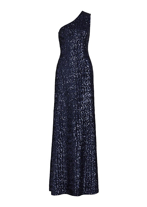 Shimmering Asymmetric Gown