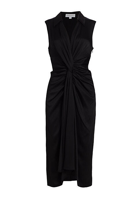 Elegant Draped Midi Dress