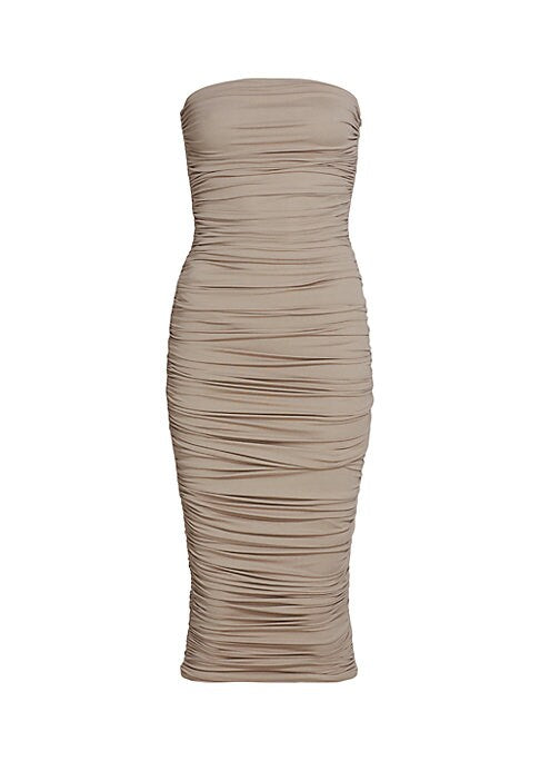 Ruching Elegance Midi Dress