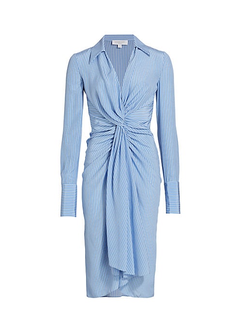 Twisted Silk Midi Dress